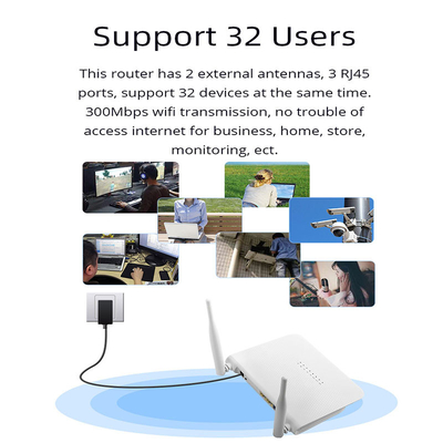 ODM CAT4 300mbps Broadband 4G Router WCDMA LTE Wireless For Rural Area